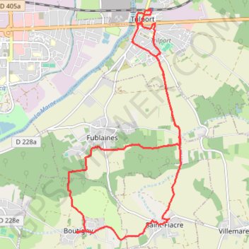 Itinéraire Saint-Fiacre, distance, dénivelé, altitude, carte, profil, trace GPS