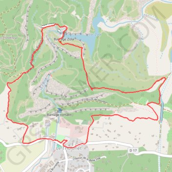 Itinéraire Promenade au Lac Zola par Le Tholonet, distance, dénivelé, altitude, carte, profil, trace GPS
