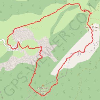 Itinéraire Baisse du grand palier, distance, dénivelé, altitude, carte, profil, trace GPS
