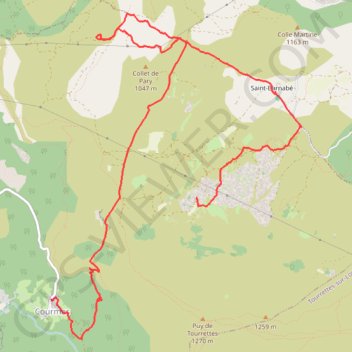 Itinéraire Du "village Nègre" à Courmes, distance, dénivelé, altitude, carte, profil, trace GPS