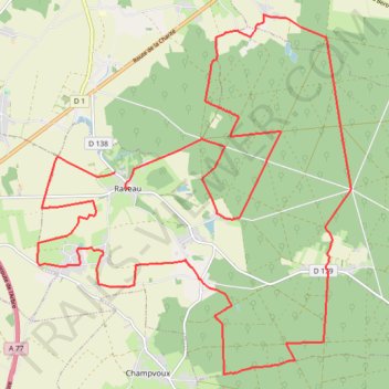 Itinéraire Rando VTT Bertranges - Raveau, distance, dénivelé, altitude, carte, profil, trace GPS