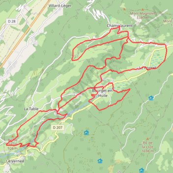 Itinéraire Trail des Huiles, distance, dénivelé, altitude, carte, profil, trace GPS