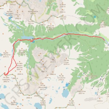 Itinéraire Pic de Subenuix, distance, dénivelé, altitude, carte, profil, trace GPS