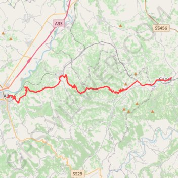 Itinéraire De Cannelli à Alba, distance, dénivelé, altitude, carte, profil, trace GPS