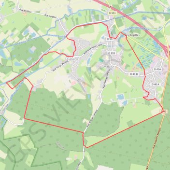 Itinéraire Scarpe et forêt autour d'Hasnon, distance, dénivelé, altitude, carte, profil, trace GPS