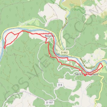 Itinéraire Les berges du Lot à Saint-Cirq-Lapopie, distance, dénivelé, altitude, carte, profil, trace GPS