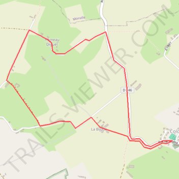 Itinéraire 1 - 5 KMS POUSSETTES_qPmOO, distance, dénivelé, altitude, carte, profil, trace GPS