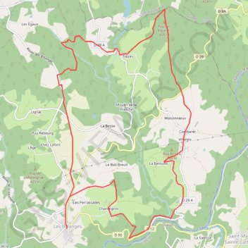 Itinéraire Circuit de la mure - Les Billanges, distance, dénivelé, altitude, carte, profil, trace GPS