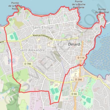 Itinéraire Pointe du Moulinet - Dinard, distance, dénivelé, altitude, carte, profil, trace GPS