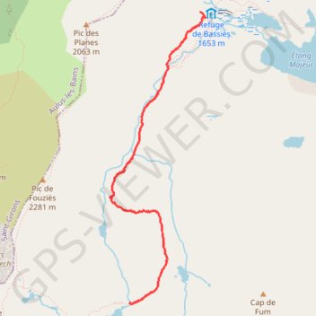 Itinéraire Cabane de Bassiès, distance, dénivelé, altitude, carte, profil, trace GPS