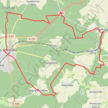 Itinéraire Les hautes futaies de Retz, distance, dénivelé, altitude, carte, profil, trace GPS