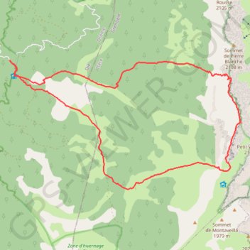 Itinéraire Le Grand Veymont (38), distance, dénivelé, altitude, carte, profil, trace GPS
