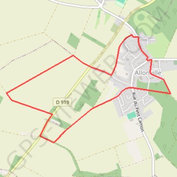 Itinéraire La Vallée de la Hayette - Allonville, distance, dénivelé, altitude, carte, profil, trace GPS