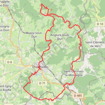 Itinéraire parcours_360024.gpx, distance, dénivelé, altitude, carte, profil, trace GPS