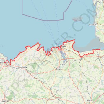 Itinéraire GR 34 : Sentier des douaniers, distance, dénivelé, altitude, carte, profil, trace GPS