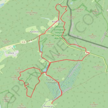 Itinéraire Entre Neudoerfel et Bremendell, distance, dénivelé, altitude, carte, profil, trace GPS