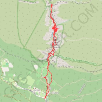 Itinéraire Les Gorges du Régalon, distance, dénivelé, altitude, carte, profil, trace GPS