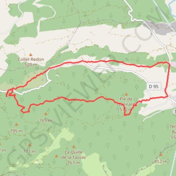 Itinéraire Mazaugues - Glacière Pivaut, distance, dénivelé, altitude, carte, profil, trace GPS