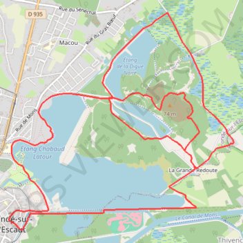 Itinéraire Circuit de la Canarderie et son site minier - Condé-sur-l'Escaut, distance, dénivelé, altitude, carte, profil, trace GPS
