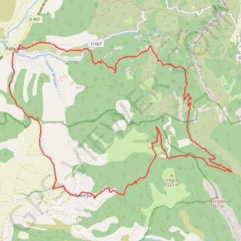 Itinéraire Autour des Gorges de Trévans, distance, dénivelé, altitude, carte, profil, trace GPS