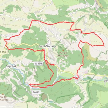 Itinéraire Sancy - Farges - Secteur Saint-Nectaire, distance, dénivelé, altitude, carte, profil, trace GPS