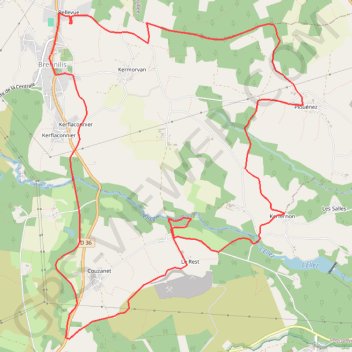 Itinéraire 29-440, distance, dénivelé, altitude, carte, profil, trace GPS