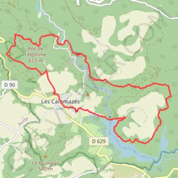 Itinéraire Foret de l'Aiguilles - Les Cammazes, distance, dénivelé, altitude, carte, profil, trace GPS