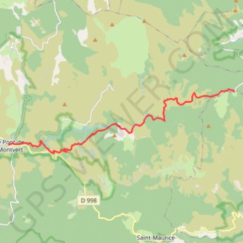 Itinéraire Sur le Gr 72 du Pont-de-Montvert au Mas-de-la-Barque, distance, dénivelé, altitude, carte, profil, trace GPS