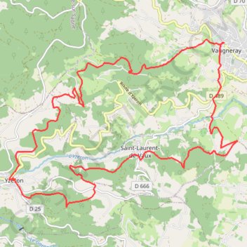 Itinéraire Vaugneray : Col de la Fausse - Aduts - Giraud, distance, dénivelé, altitude, carte, profil, trace GPS