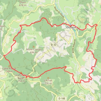 Itinéraire Circuit des sapins - Ouroux, distance, dénivelé, altitude, carte, profil, trace GPS