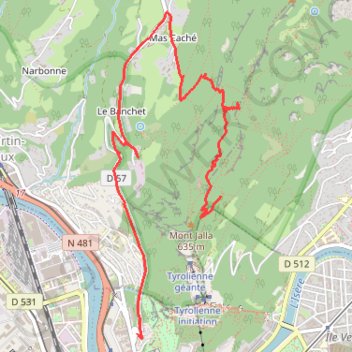 Itinéraire Mont Jalla en boucle (Chartreuse), distance, dénivelé, altitude, carte, profil, trace GPS