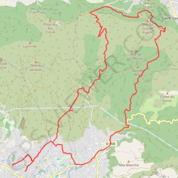 Itinéraire Étoile : col Sainte Anne, Bau Trauqua, vallon de la vache, distance, dénivelé, altitude, carte, profil, trace GPS