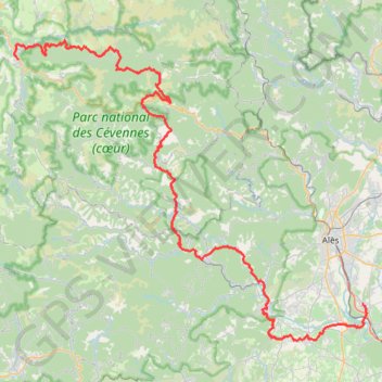 Itinéraire GR670 Chemin Urbain V. De Florac (Lozère) à Vézénobres (Gard), distance, dénivelé, altitude, carte, profil, trace GPS