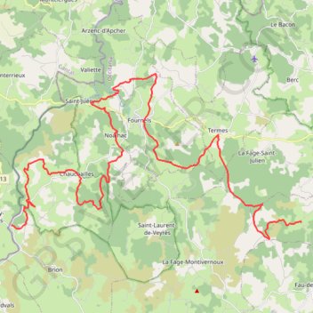 Itinéraire La chadelette tridos, distance, dénivelé, altitude, carte, profil, trace GPS