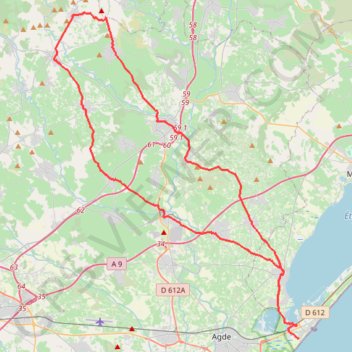 Itinéraire new, distance, dénivelé, altitude, carte, profil, trace GPS