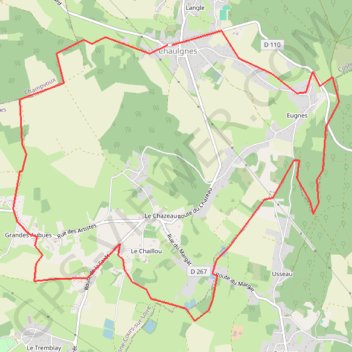 Itinéraire Chaulgnes 58400, distance, dénivelé, altitude, carte, profil, trace GPS