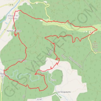 Itinéraire Allègre-les-Fumades, distance, dénivelé, altitude, carte, profil, trace GPS