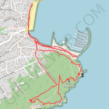 Itinéraire Morgat - Île vierge, distance, dénivelé, altitude, carte, profil, trace GPS