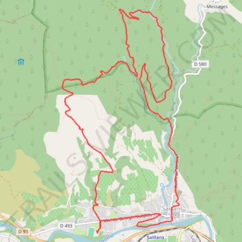 Itinéraire Saillans Marche à pied, distance, dénivelé, altitude, carte, profil, trace GPS