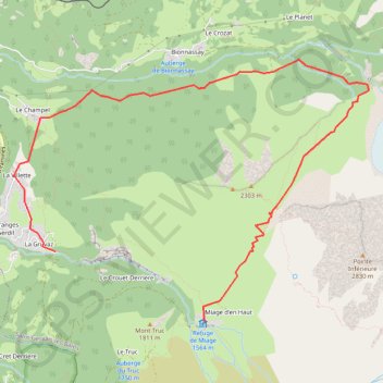 Itinéraire Tour du Vorassay J1, distance, dénivelé, altitude, carte, profil, trace GPS