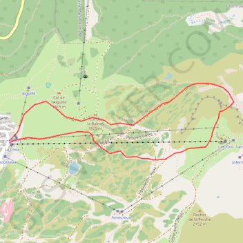Itinéraire Couloir du Chien depuis le Recoin, distance, dénivelé, altitude, carte, profil, trace GPS