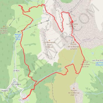 Itinéraire La Tournette par la cheminée du Lars (Annecy), distance, dénivelé, altitude, carte, profil, trace GPS