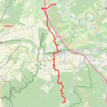 Itinéraire Ciergnon - Daverdisse, distance, dénivelé, altitude, carte, profil, trace GPS