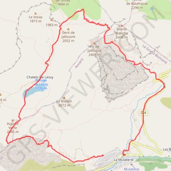 Itinéraire Pic de Jallouvre, distance, dénivelé, altitude, carte, profil, trace GPS