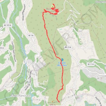 Itinéraire Mont Chauve d'Aspremont, distance, dénivelé, altitude, carte, profil, trace GPS