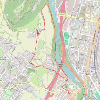 Itinéraire pclaix la balme, distance, dénivelé, altitude, carte, profil, trace GPS