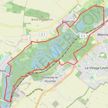 Itinéraire Boucle de Mennecy, distance, dénivelé, altitude, carte, profil, trace GPS