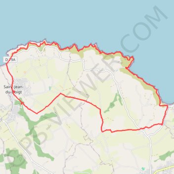 Itinéraire Saint-Jean-du-Doigt et la Côte de l'Armorique, distance, dénivelé, altitude, carte, profil, trace GPS