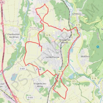 Itinéraire Sainte Florine entre Allier et collines, distance, dénivelé, altitude, carte, profil, trace GPS