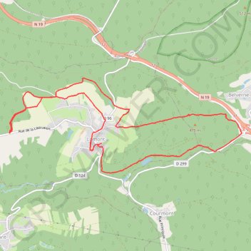 Itinéraire Marche Buissonnière Héricourt (Lomont), distance, dénivelé, altitude, carte, profil, trace GPS